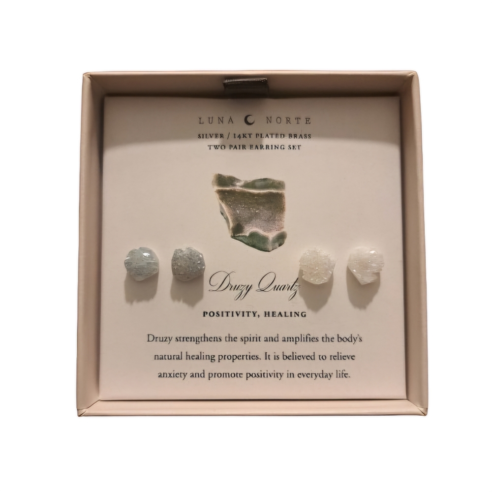 Luna Norte Druzy Crystal Earrings